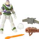 Mattel Disney Pixar Lightyear Action Figure & Accessories, Mission Equipped Buzz Lightyear Figure & Projectiles, Blasting Action