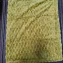 Flannel Fleece Throw Blanket, 3D Jacquard Green Fuzzy and Warm Blanket for Couch,Sofa,Bed,Chair, 300GSM Super Soft Touch Cozy Throw for All-Season Home Decor(50x40inch)