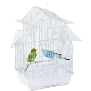 Small Bird Travel Cage - The Lightweight Small Birds Starter Kit with Birdcages and Accessories Great for Parakeets Lovebirds Parrotlets Finches Canaries
