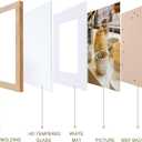 KTKDE 8x10 photo frames, MDF wrapped wood grain paper photo frames with 5x7 pads or 8x10 without pads, tempered glass, 8  10 gallery wall installation or desktop home ideal gift (2pcs-Natural Woodgrain)