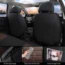 Front Car Seat Covers, 2Pcs Universal Leather Car Seat Covers, Full Coverage Waterproof Automotive Seat Covers, Breathable Car Seat Protector for Most Trucks SUVs Sedans, Black&Brown