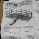 VEVOR 60x24x14 In Hitch Cargo Carrier, 500lbs Capacity Folding Trailer Hitch Mount Cargo Basket, Steel Luggage Carrier Rack Fits 2" Hitch Receiver for SUV Pickup Truck (No Bag)