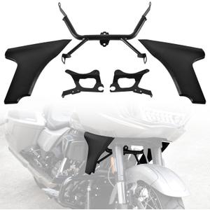 Side Fairings Spoiler Protector Covers for Road Glide 24-up, Black Side Panel Spoiler Protection Covers for Harley FLTRXSE 23-up FLTRT FLTRXL 26-up Accessories