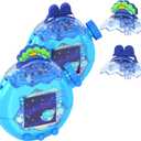 2 x Case for Tamagotchi Paradise Virtual Reality Pet, Cute Cartoon Blue Ears and Green Hats Cap Case Compatible with Tamagotchi Paradise Electronic Pet Accessories (2 Pcs)