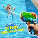 4 Pack Water Gun for Kids Adults, Watercolor Squirt Gun with Trigger, Long Range Water Pistol, Super Water Blaster Soaker Gun for Summer Outdoor Pool/Beach/Yard/Party Play
