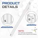 VIHOSE 24 Inch Ceiling Fan Downrod with Extension Cord 2 ft White Downrod for Ceiling Fan 1 Inch Outside Diameter Not Threaded Suitable for a Wide Range of Fans