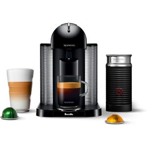 Nespresso Vertuo Coffee and Espresso Maker by Breville, Matte Black with Aeroccino Milk Frother