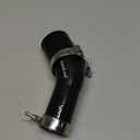 45 degree Silicone Reducer Elbow Coupler Hose 2 to 2.5 in/2 to 2-1/2 in ID-4 in Leg Length for Intake Turbo Intercooler Boot, 4-Ply Reinforced Black with 2-Pack T-Bolt Clamps