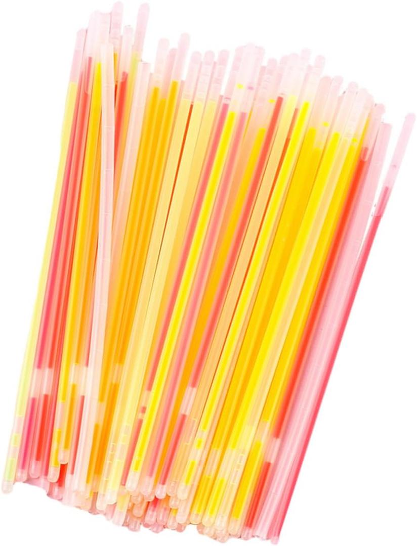 Kisangel 100pcs Glow Bracelets and Party Sticks Fluorescent Props for Boys and Girls and Adults for Birthday Halloween Concerts and Weddings