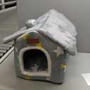 Dog House Indoor Memory Sponge, Foldable Dog House Kennel Bed Mat with Cushion for Dogs Cats, Winter Warm Cat Nest Puppy Cave Sofa Pet Products (Small)