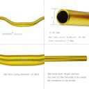 UPANBIKE Mountain Bike Handlebar 31.8mm, Aluminum Alloy MTB Bicycle Riser Handlebar Extra Long 700mm with Paint Matte Surface (Gold, 700mm)