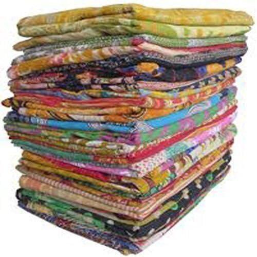 2 Pieces Mix Lot Whole Sale Tribal Kantha Quilts Vintage Cotton Bed Cover Throw Old Assorted Patches Made Rally