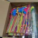 Dandat 100 Sets Hawaii Laua Party Cup 100 Pcs 12oz Plastic Tropical Coconut Cups with 100 Pcs Straws Disposable Clear Drinking Drinkware for Summer Beach Birthday Bachelorette Party Favors(Tropical)