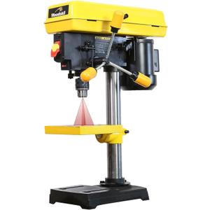 Woodskil 8 Inch Drill Press, 2.3 Amp 5-Speed Bench Drill Press with Laser Guide and Cast Iron Worktable, Bench Top Drilling Machine