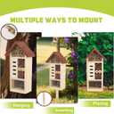 Lulu Home Wooden Insect House with Stake, Hanging & Inserting Two Mount Ways Insect Hotel for Bee, Butterfly, Ladybirds, Beneficial Insect Habitat, Bug Hotel Garden, 19.7 X 3.4 X 5.4 Inch
