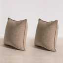 Pack of 2 Couch Throw Pillow Covers 18x18 Inch Soft Light Khaki Chenille Pillow Covers for Sofa Living Room Solid Pillow Cases
