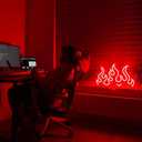 Red Flame Neon Sign LED Wall Light for Game Room, Bedroom, Bar, Party or Club Decor, USB Powered Fire Shape Neon Wall Art for Home or Event 1610.2