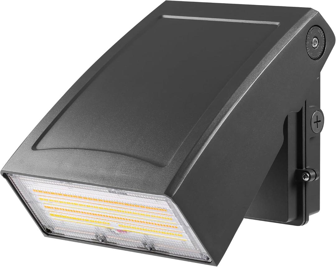 Dusk to Dawn LED Wall Pack Light, Photocell Sensor for Outdoor Lights, 3 Wattage Options(45W/60W/75W), 3 CCT Options, Wall Light Security Fixture for Backyard, Garage, Warehouse 120-247V, ETL