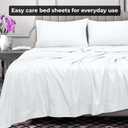 Royale Linens Full Flat Sheet - Ultra Soft Brushed 1800 Microfiber Flat Sheets Only - Wrinkle Free & Stain Resistant - Hotel Quality Top Sheet for Bed (Full, White)