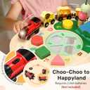 WINGYZ Activity Table for 1 Year Old Toddler, 9-in-1 Multi-Colorful Wooden Montessori Toys, Baby Play Table with Bead Maze Shape Sorter Train Toy, Educational Gifts for 12 Months+ Kids Boys Girls