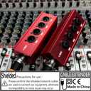 2 x 4 Channel 3 Pin Multi Network XLR Cable Breakout XLR Male and 6.35 1/4" TRS Stereo Female Over RJ45 Ethercon Cable Extender for Stage Lighting and Recording Studio (Red, XLR M - XLR/6.35 F)