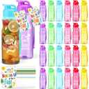 48 Pcs Water Bottles Bulk for Students with Cards End of The Year Gifts 17 oz Summer Graduation Water Bottle Gifts from Teacher for School Classroom Prizes Goodie Bag Summer Pool Party Favors