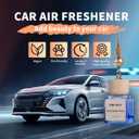 Car Air Fresheners 2-Pack Car Freshener Vent Clips, Long Lasting Hanging Freshener for Auto and Home, 2pcs Sea&Guaiac Wood