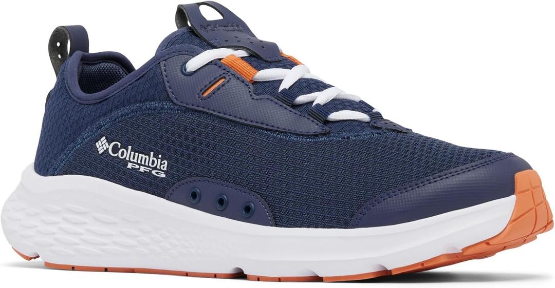Columbia Mens PFG Castback Non Slip Boat Shoe, Nocturnal/Dusty Orange, 11