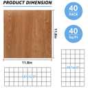 AKOLAFE 40 Sheet Vinyl Flooring 12x12 Inch Peel and Stick Floor Tile Waterproof Wood Grain Flooring Tile Clearance Self Adhesive Vinyl Floor Tiles Sticky Laminate Flooring Stick on Bathroom Kitchen RV