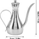 Stainless Steel Oil Dispenser Bottle, 11oz/350ml Non Drip Leak Proof Olive Oil Bottle for Oil, Vinegar, Soy Sauce, Salad, Oil Storage Can Container Pouring Pot for Home Kitchen Cooking