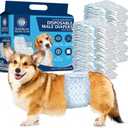 American Kennel Club Male Dog Wrap, Disposable Diapers with Wetness Indicator, Small, 50 Count (SM Waist Size 12 - 19 in)
