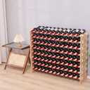 Wooden Stackable Storage Modular Wine Rack cabinet-96bottle Freestanding for Floor Wine Rack, 46 inches x 11.6 inches x 38 inches