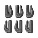 6Pack 3/8'' Weld-On Forged Clevis Grab Chain Hooks, Heavy Duty Forged Grade 70 Grade Utility Hook Weldable for Trailer Truck, Rigging, Car, SUV, RV, UTV, Tractors Loader Bucket-6600 LBS Capacity