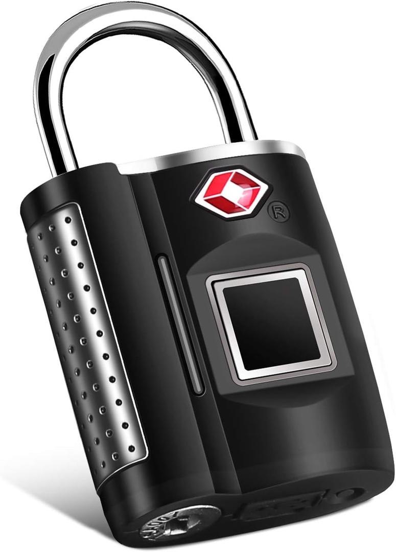Fingerprint Lock, TSA Approved Smart Digital Locker Lock for Gym, Luggage, Travel, House Door, Suitcase, Backpack, School, Bike, Office, Keyless