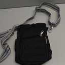 Lexiyat Water Bottle Bag 40 Oz Crossbody Holder for Walking Hiking Insulated Carrier Purse with Adjustable Strap (Black)