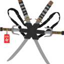 Morph BPA Free Ninja Swords Kids with Back Strap, Ninja Toy Sword for Kids, Toy Weapons for Halloween (Grey)