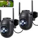 2Pack Security Camera Outdoor Wired: 3MP Camera for Home Security Outside 2.4G/5G WiFi Homekit System Outdoor Plug in Dome Surveillance Video Cam 360 Auto Tracking Color Night Vision 24/7 Recording