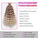 8 Packs Gogo Curl Crochet Hair 14 Inch Pre Looped Ocean Wave Hair Short Curly Bob Synthetic Hair Extensions Water Wave Crochet Braids Hair for Black Women (27/613)
