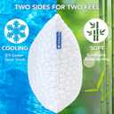 QUTOOL Cooling Pillow for Sleeping, CertiPUR-US Shredded Memory Foam Queen Pillows Set of 2, Cool Pillow for Hot Sleepers Adjustable Firm Pillow for Side, Back, Stomach Sleepers Soft Yet Support,White
