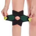 aoFIT Knee Brace for Men Women Knee Pain Meniscus Tear Arthritis Patella Dislocation Best Osteoarthritis Adjustable Compression with Memory Stabilizers for ACL MCL Breathable for Injury Recovery XL