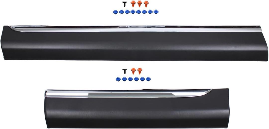 Front and Rear Driver Side Door Lower Molding Trim for Toyota Highlander 2011-2013