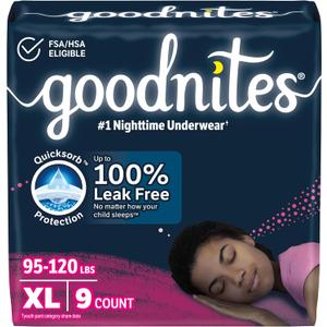 Goodniges Leakproof 95-120 LB Size XL 24 Pouches