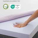 PERLECARE 2 Inch Gel Memory Foam Mattress Topper for Pressure Relief, Premium Soft Mattress Topper for Cooling Sleep, Non-Slip Design with Removable & Washable Cover, Full