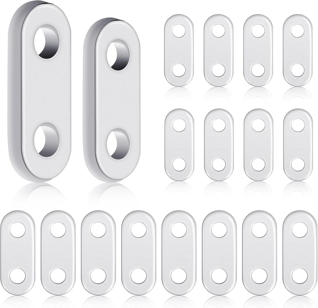 Jetec 16 Pieces Curtain Weights Drapery Iron Weights White Heavy Curtain Pendant Iron Weights for Curtain Home Bedroom Window Curtains Tablecloth Flags (2 Sizes, 15 g and 20 g)