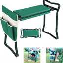 BESTHLS Garden Kneeler and Seat - Heavy Duty Folding Stool with Thick Pad, Tool Pouch, 330 lbs Capacity - Knee & Back Support, Perfect for Seniors, Women, Men