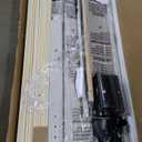 VECELO Queen Bed Frame with Type-C & USB Ports, Upholstered Platform Height-Adjustable Cotton and Linen Headboard, No Box Spring Needed, Noise-Free, Easy Assembly, Beige