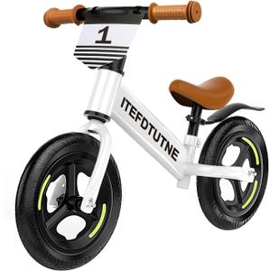 Toddler Balance Bike, 12inch No Pedal Kids Balance Bike, Balance Bike for 2 3 4 5 Year Old, Toddler Bike with Customize Plate