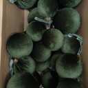 Christmas Ornaments Christmas Balls Tree GREEN Ornaments Handmade Velvet Christmas Tree Decorations Handmade Velvet Balls Decoration + Hooks