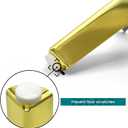 Gold Metal Furniture Legs, 7 Inch Set of 4, Heavy Duty Triangle Feet with Pads and Screws, Replacement for Sofa Cabinet Couch Chair Dresser