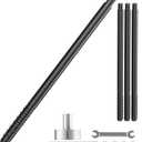 4pcs Heavy Duty Floating Shelf Brackets for 3/4" to 1.75" Boards, Invisible Blind Shelf Support Kit with CNC Drilling Jig, Double-Threaded Rods for DIY Custom Floating Shelves, 125lbs (6 inch-4pcs)